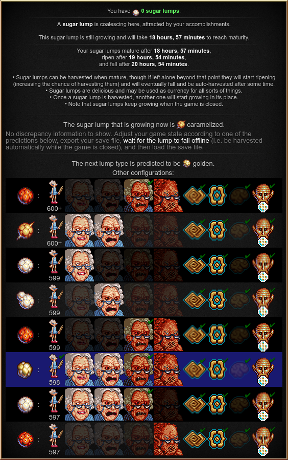Modified lump tooltip