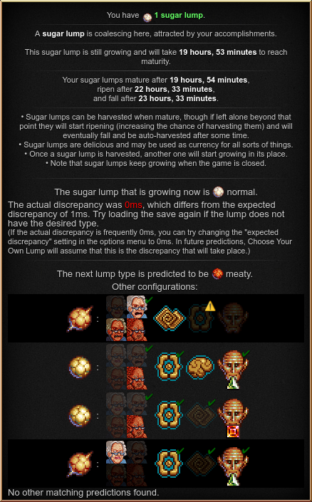Lump tooltip without Sugar aging process